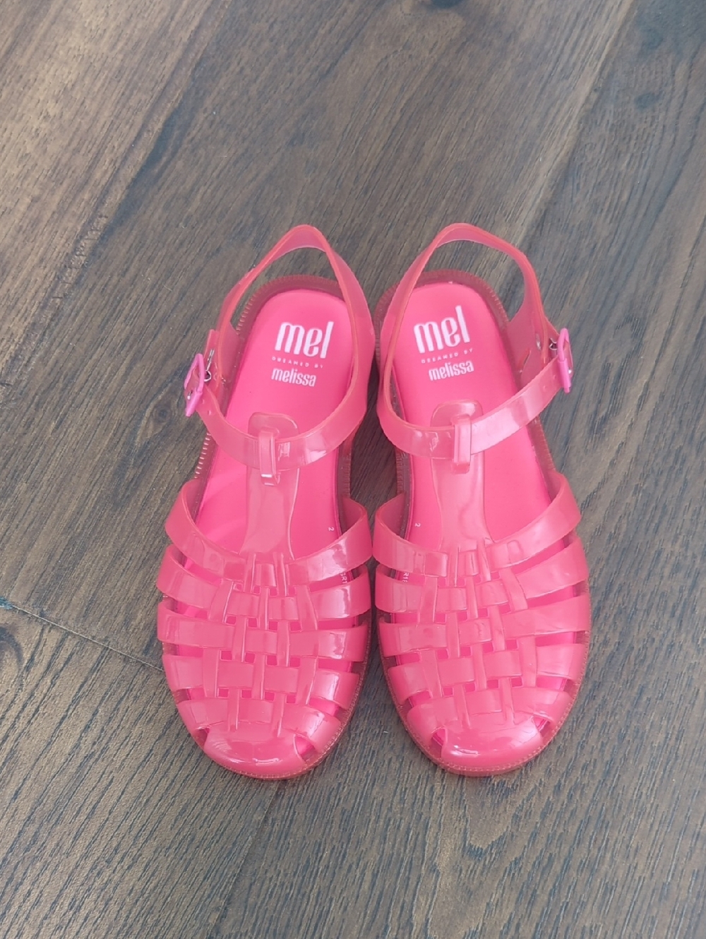 Melissa Possession Jelly Fisherman Sandals Pink Girls Size 3